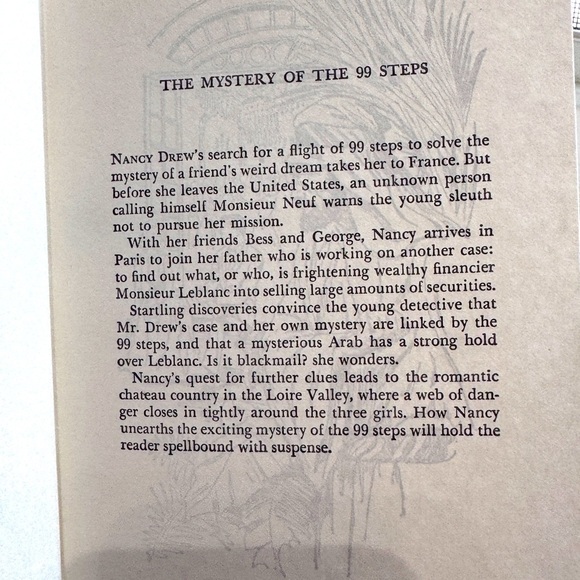 📚 Rare Vintage 1966 Nancy Drew The Mystery of the 99 Steps Hard Cover Book✨ - Picture 8 of 16